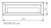 KANLUX SEGNAPASSO ONSTAR LED-GR 1.7W 6500K IP65 22760