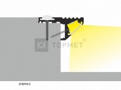 KIT COMPLETO - PROFILO STEP10 C NERO 1MT OPACO - FINE SCORTE