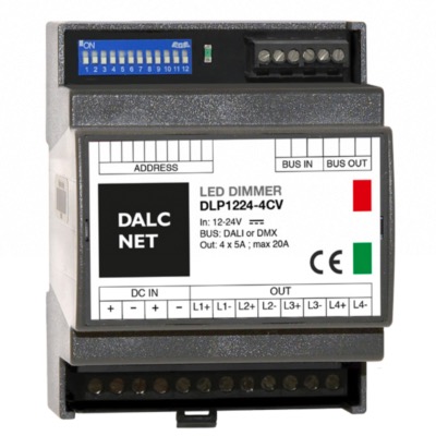 DALCNET PRO DLP1224-4CV-DALI 20A DIN RAIL