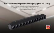 MI LIGHT MAGNETICO 48V GRILLE 10W DUALWHITE RF+ZIGBEE 3.0 MG2-10N-ZR