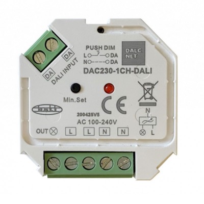 DALCNET DAC230-1CH-DALI DIMMER DALI/PUSH OUTPUT AC TRIAC